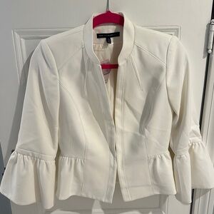 White Ruffled Women's Jacket